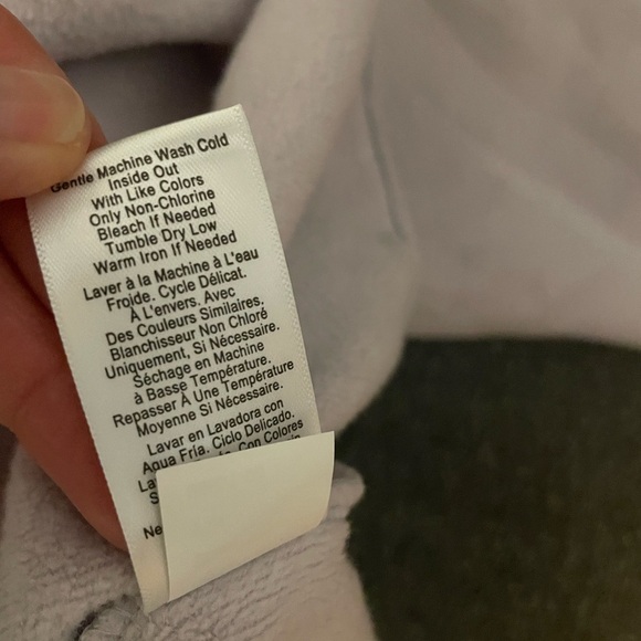 Nation LTD Daryl Violet long sleeve fleece puff shoulder sweatshirt - Picture 9 of 10